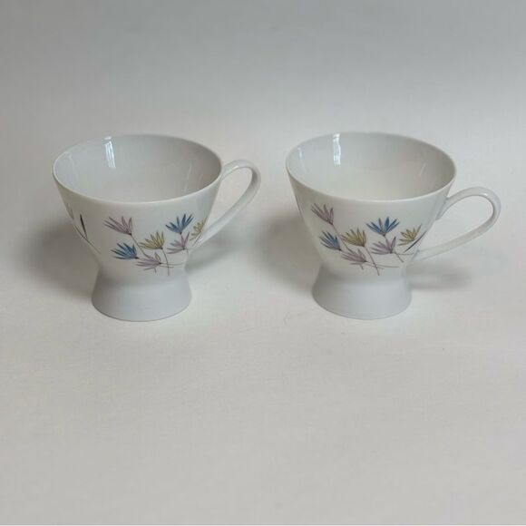 Rosenthal Continental 3722 German China 4 OZ Demitasse Cups Set of 2 MCM - Picture 3 of 7